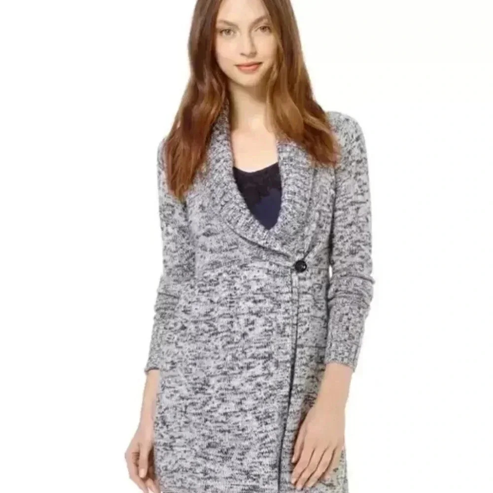 Aritzia Talula Mulberry Cashmere Lambs Wool Blend Wrap Knit Cardigan